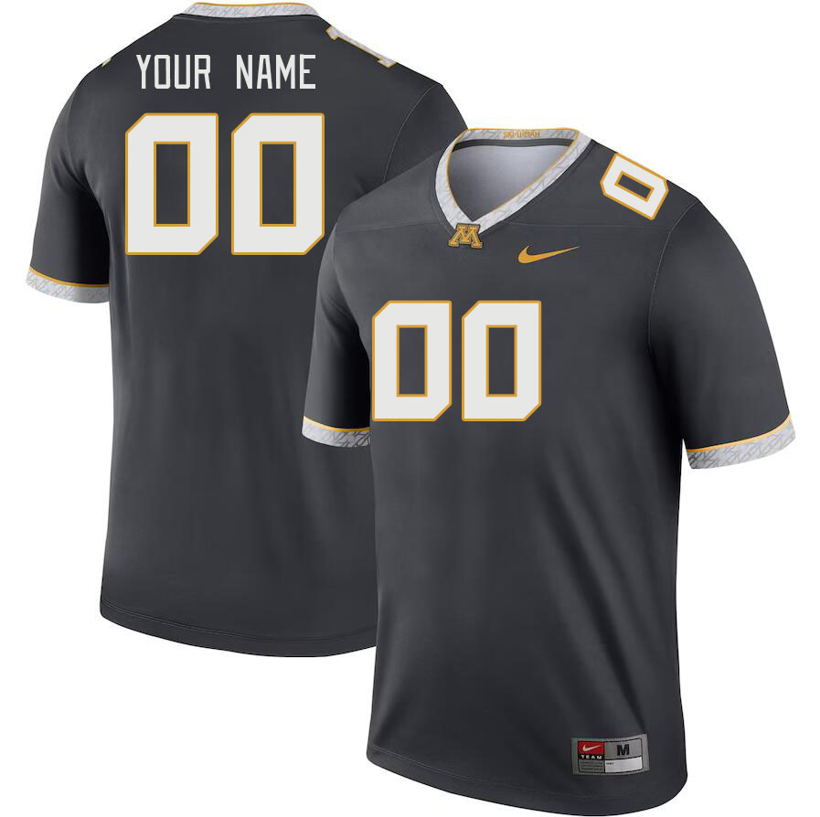 Custom Minneota Golden Gophers Name And Number College Football Jerseys Stitched-Gray - Click Image to Close